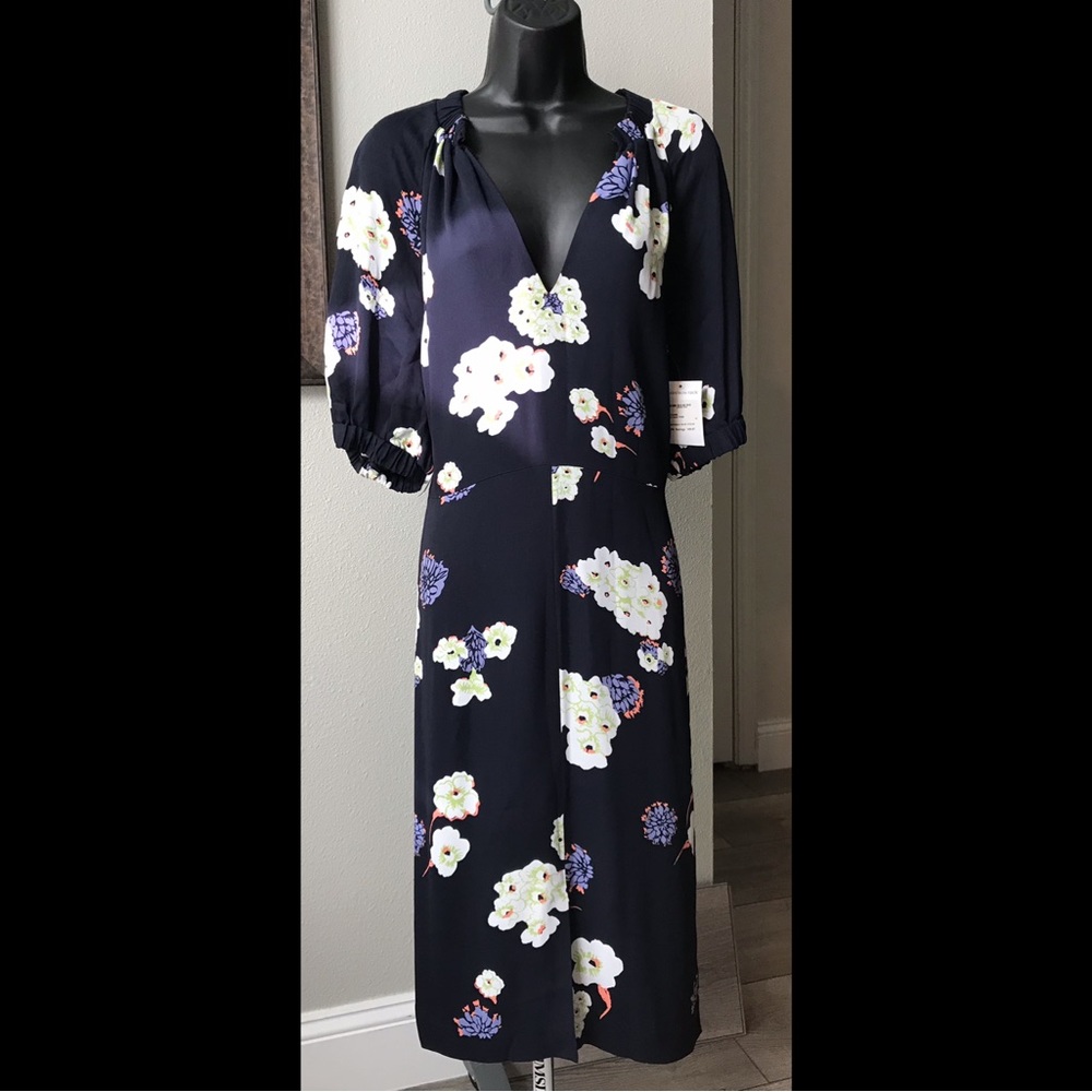 NWT LEWIT NAVY NIGHT POSIE DRESS SIZE 12
